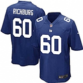 Nike Men & Women & Youth Giants #60 Richburg  Blue Team Color Game Jersey,baseball caps,new era cap wholesale,wholesale hats